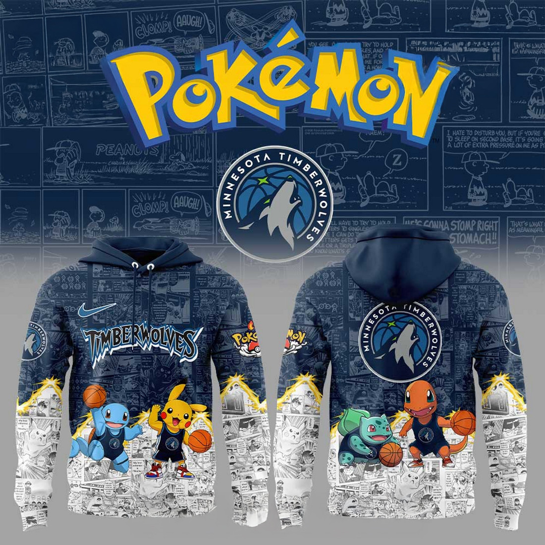 Minnesota Timberwolves x Pokemon 2025 Hoodie Gift For Minnesota Timberwolves Fans