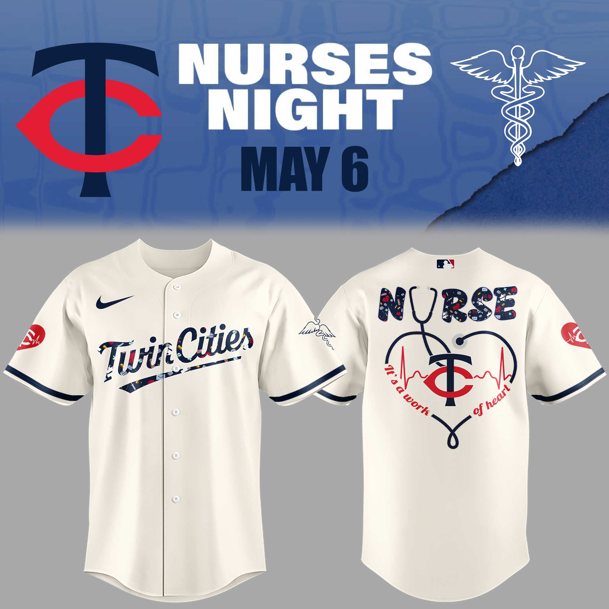 Minnesota Twins Baseball Nurses Night Jersey Gift For Baseball Lover