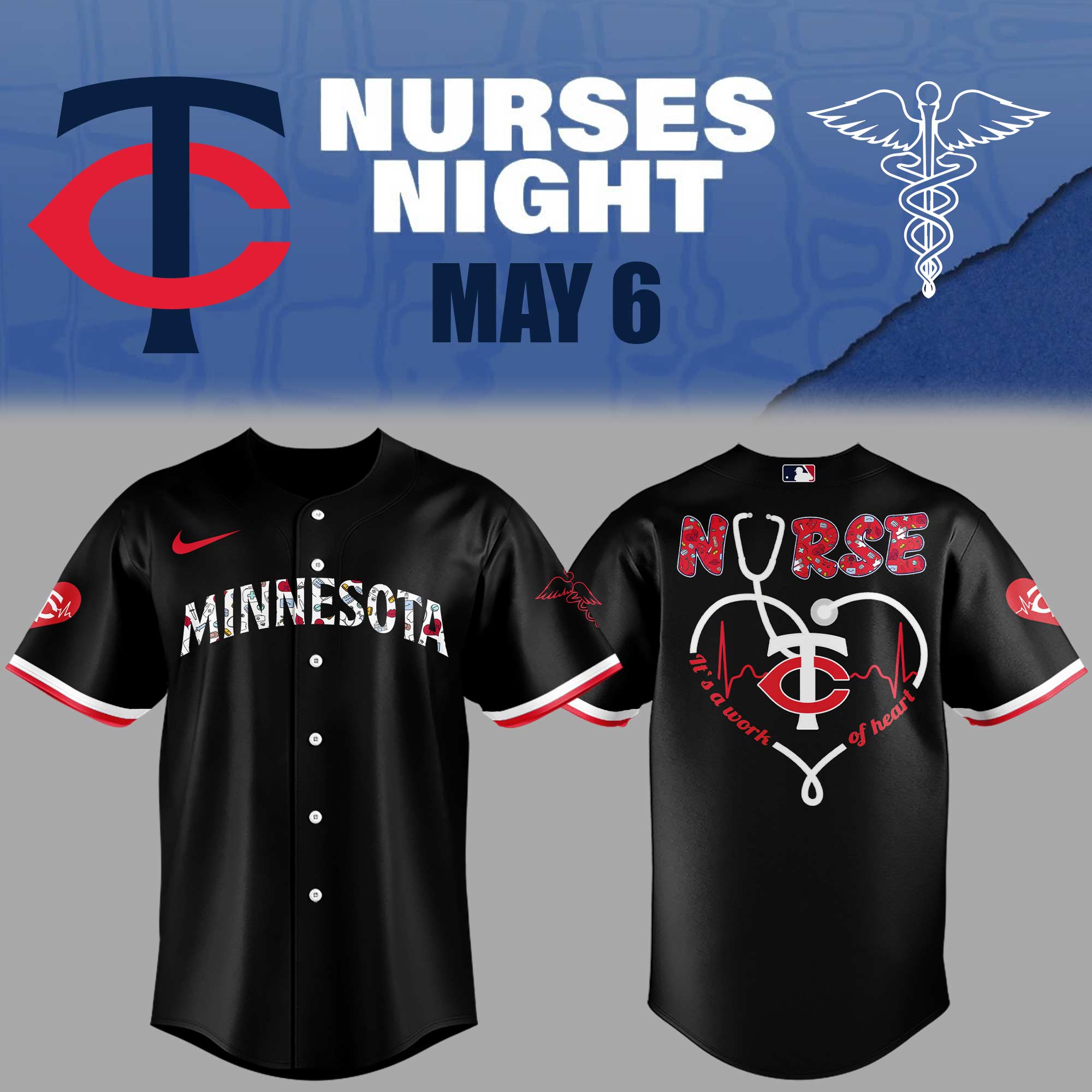 Minnesota Twins Baseball Nurses Night Jersey Gifts For Baseball Players