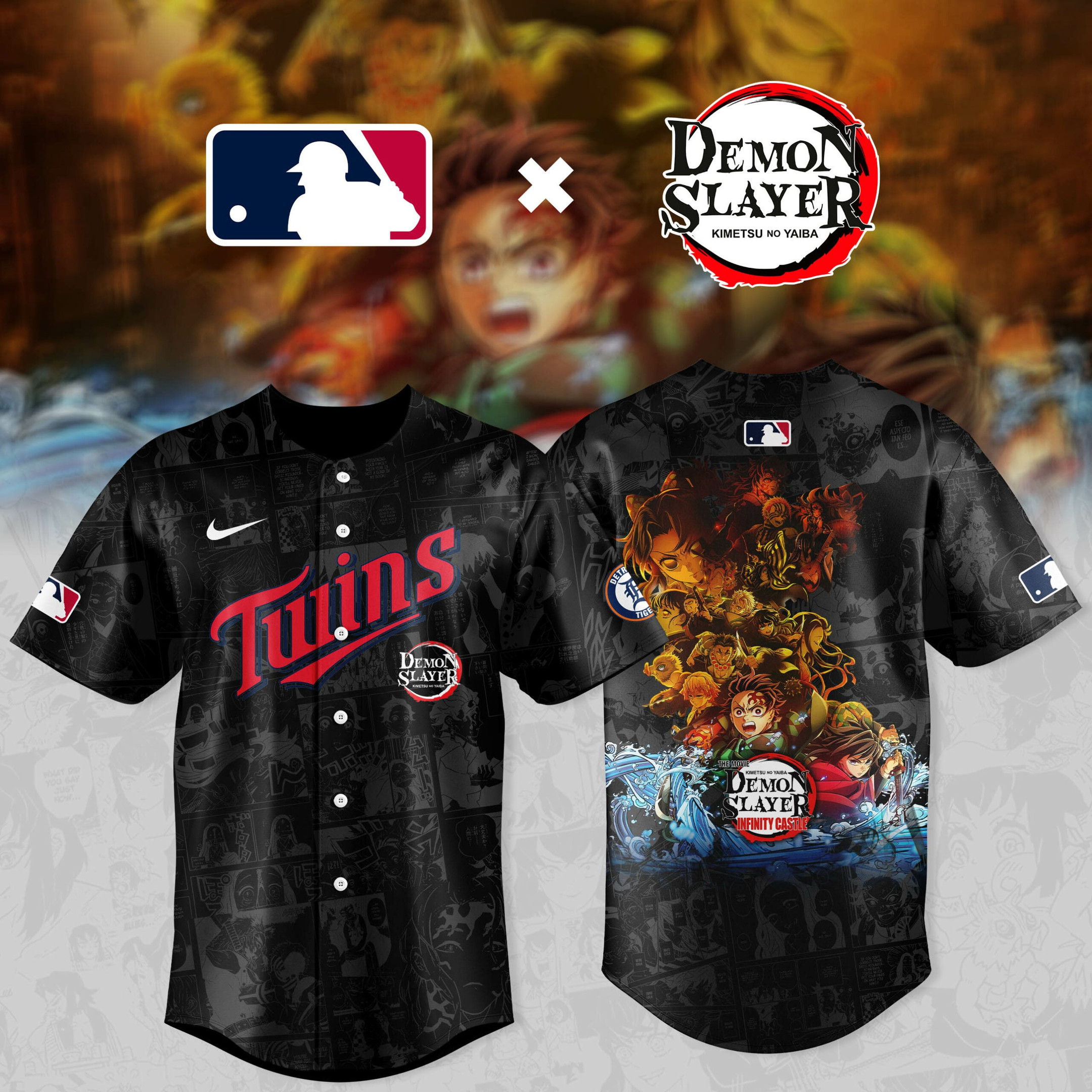 Minnesota Twins Demon Slayer 2025 Baseball Jersey Gift Ideas For Baseball Fans