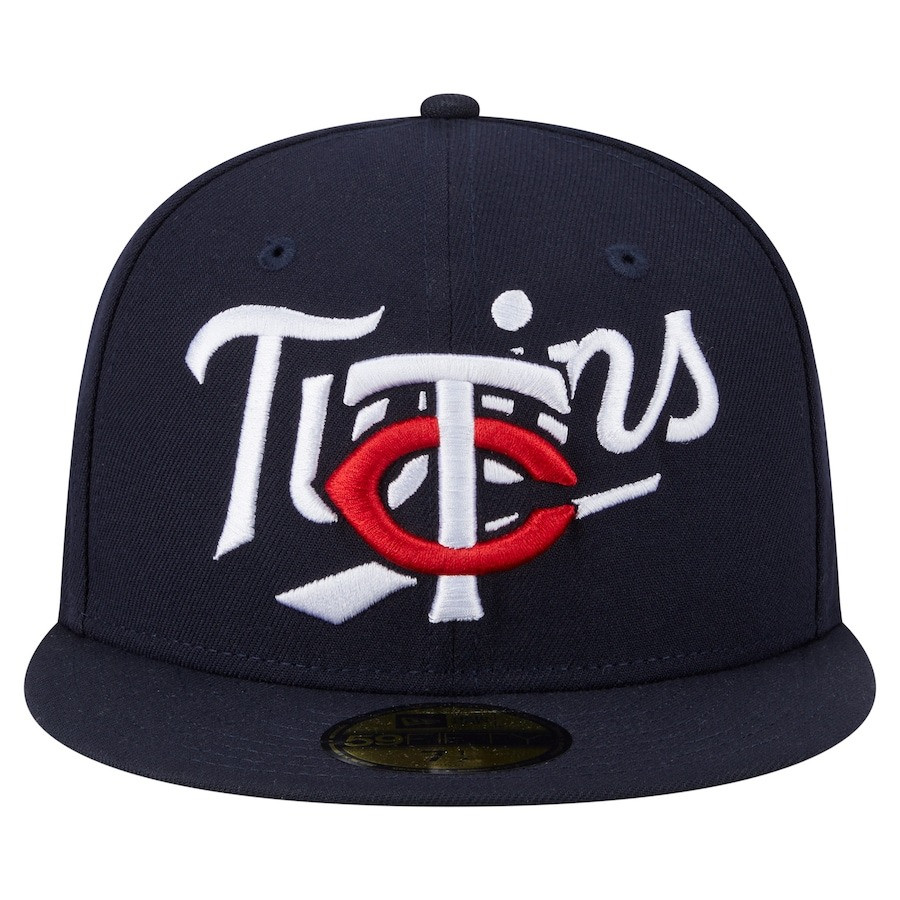 Minnesota Twins New Era Overlap Hat MLB 59FIFTY Fitted Cap Best Gifts For Baseball Fans