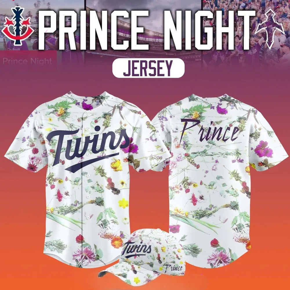 Minnesota Twins Prince Night 2025 Floral Baseball Jersey Baseball Lover Gift Ideas