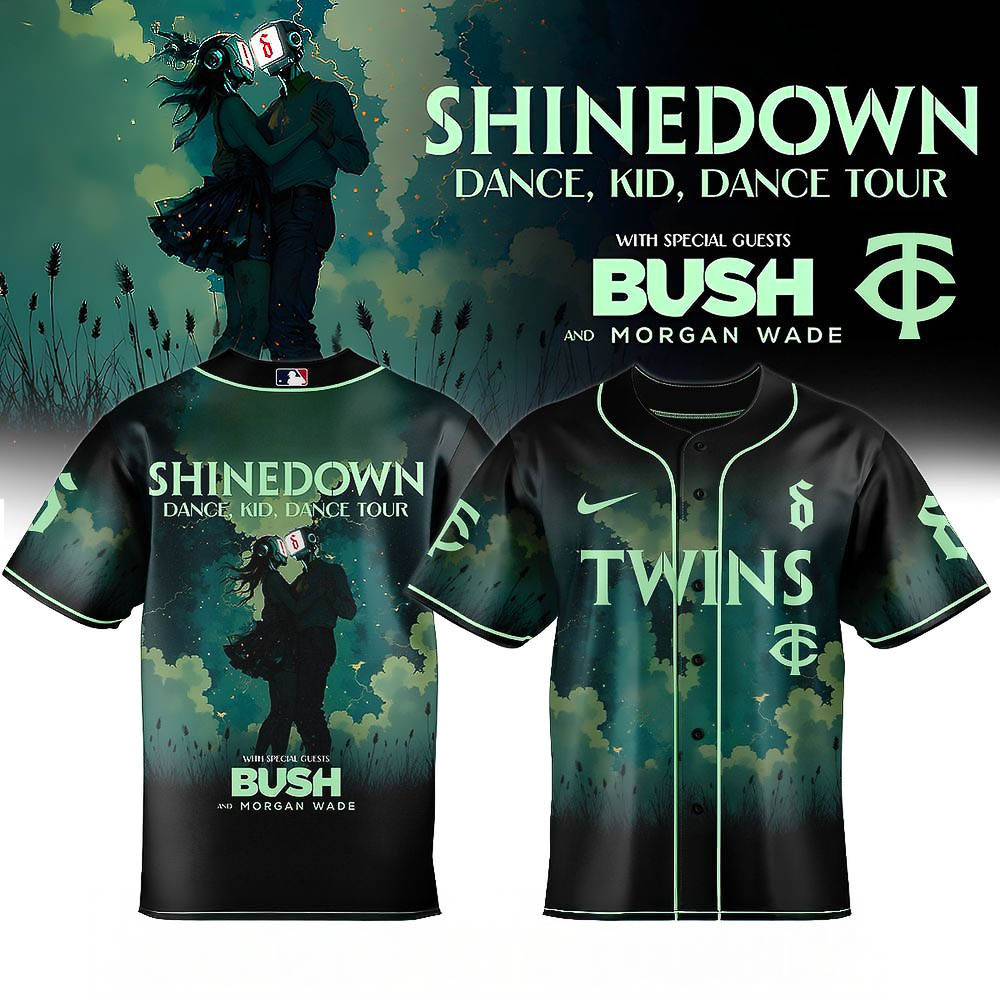 Minnesota Twins Shinedown Dance Kid Dance Tour 2025 Baseball Jersey Best Gift For Baseball Fans