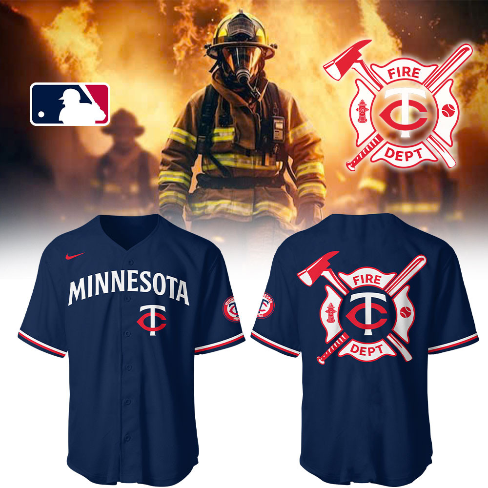 Minnesota Twins x Firefighter Appreciation Night Jersey Baseball Father's Day Gifts