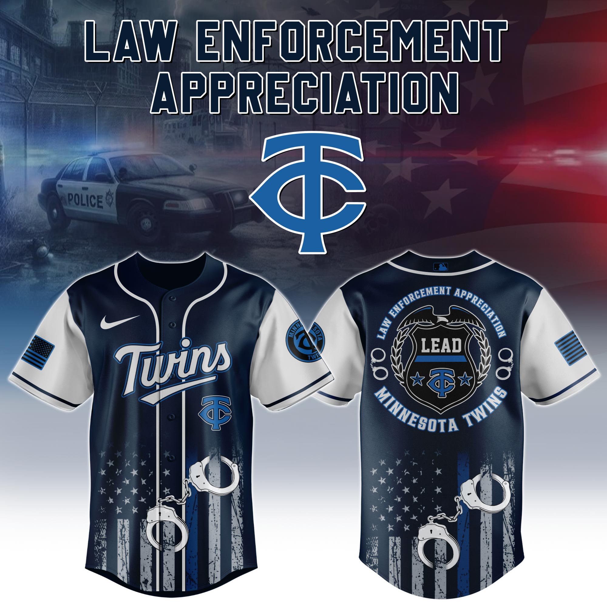 Minnesota Twins x Law Enforcement Appreciation Day Jersey Present For Baseball Fans