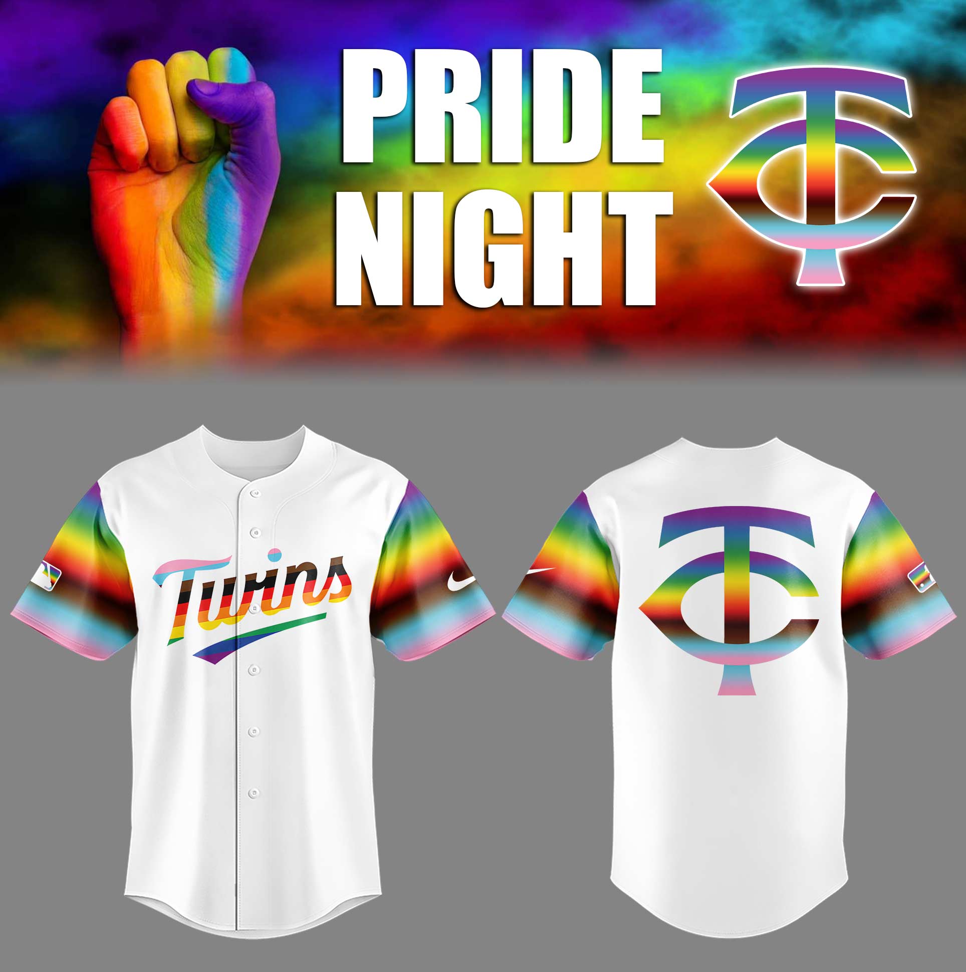 Minnesota Twins x Pride Night Jersey Gift For Baseball Players