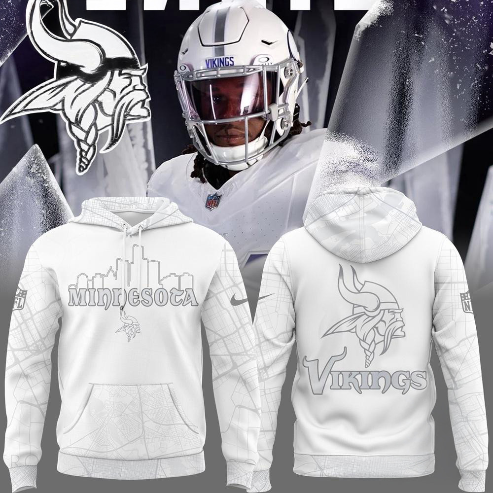 Minnesota Vikings City 2024 Season Limited Edition White Hoodie Gift Ideas For Football Lovers
