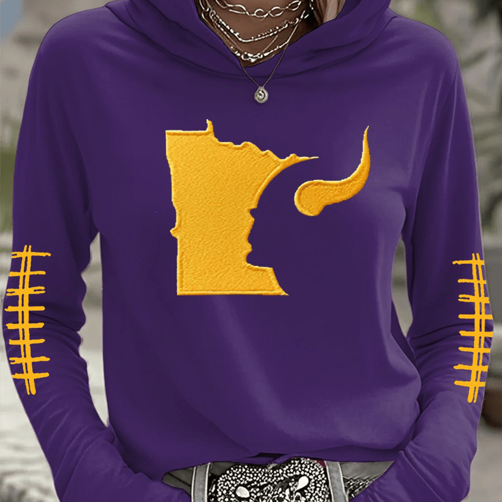Minnesota Vikings Football Hoodie Game Day Football Apparel Football Fan Merch