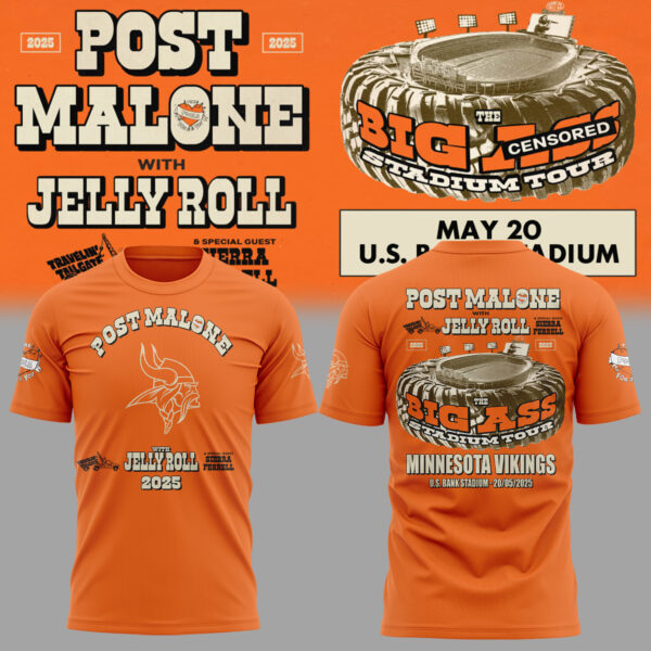 Minnesota Vikings Post Malone With Jelly Roll T-Shirt Gifts For Football Player