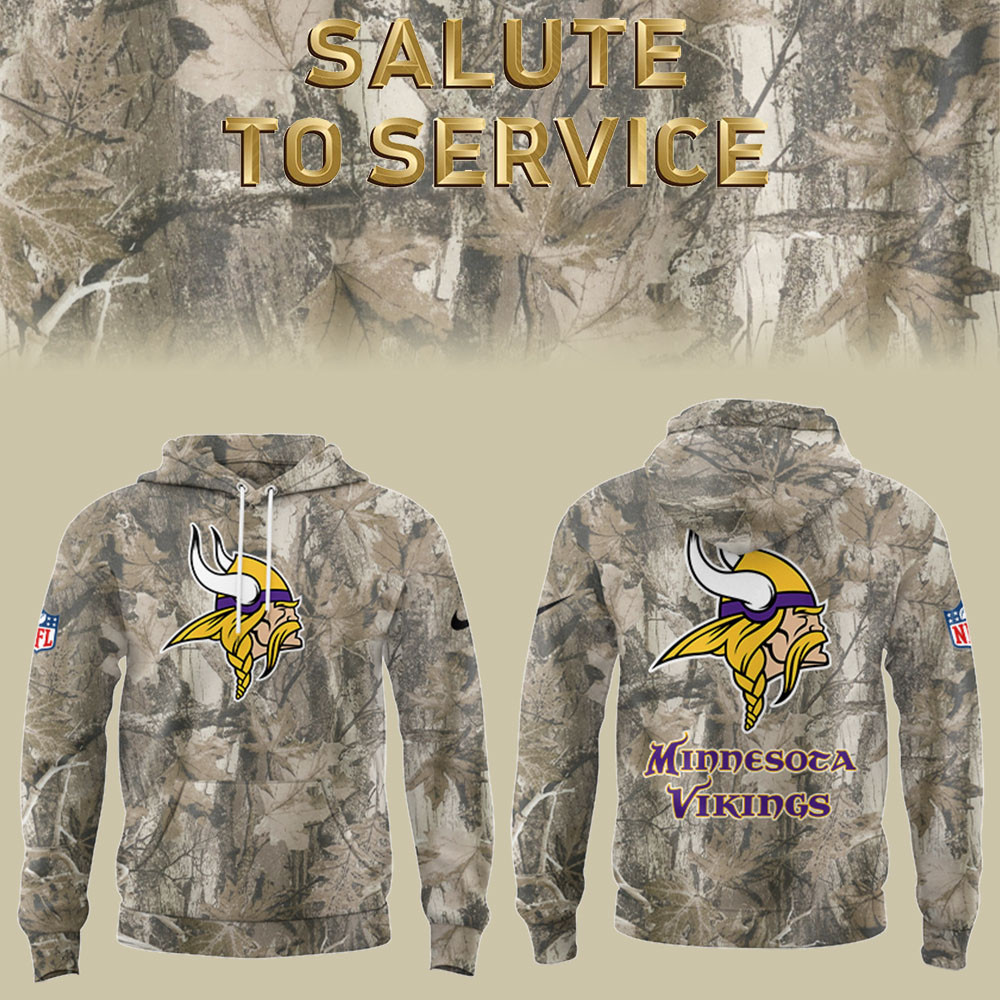 Minnesota Vikings Realtree Hoodie Limited Edition Salute To Service Best Gift For Sport Dad