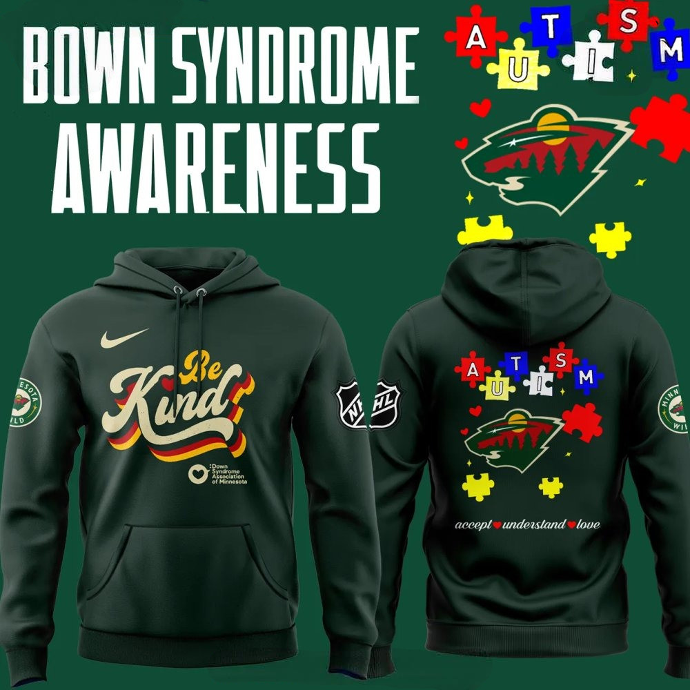 Minnesota Wild Down Syndrome Awareness 2025 Special Hoodie Unique Gifts For Hockey Lovers