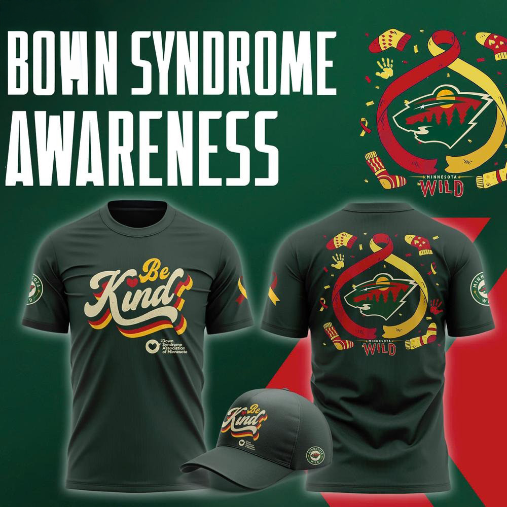 Minnesota Wild Down Syndrome Awareness Limited Edition T-Shirt Gifts For Hockey Enthusiasts