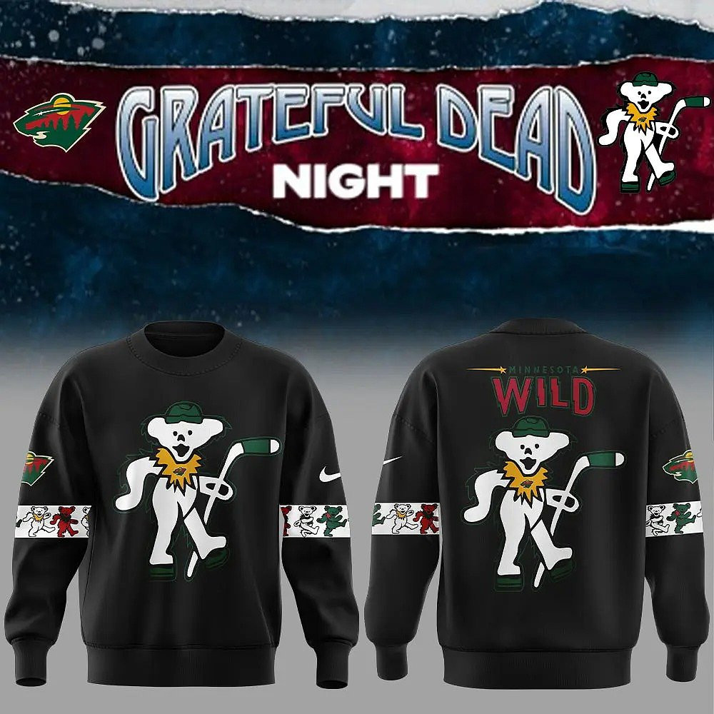 Minnesota Wild Grateful Dead Night Limited Edition Sweatshirt Great Present For Hockey Fans