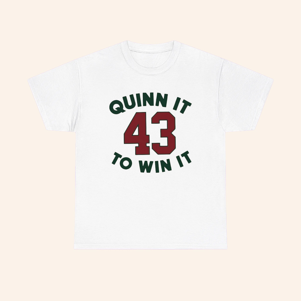Minnesota Wild Quinn Hughes 43 Quinn It To Win It T Shirt