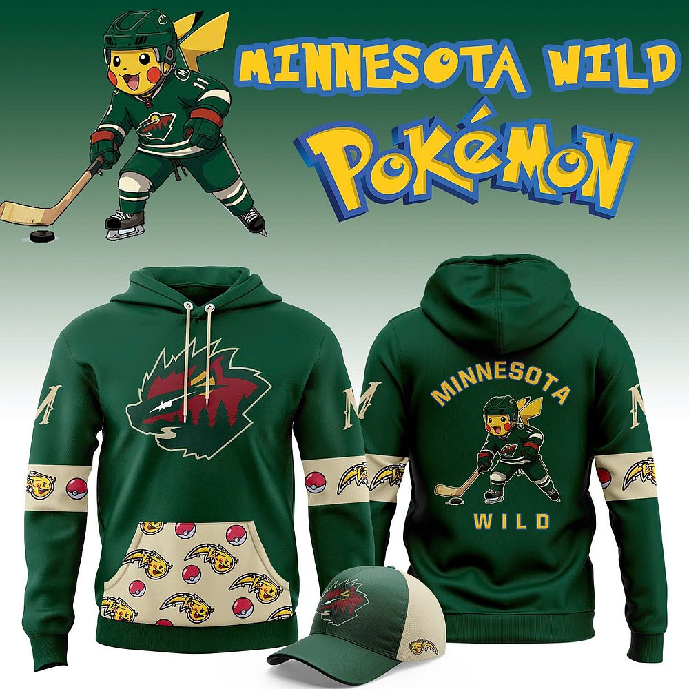 Minnesota Wild x Pokemon Limited Hoodie Perfect Gift For Hockey Fans
