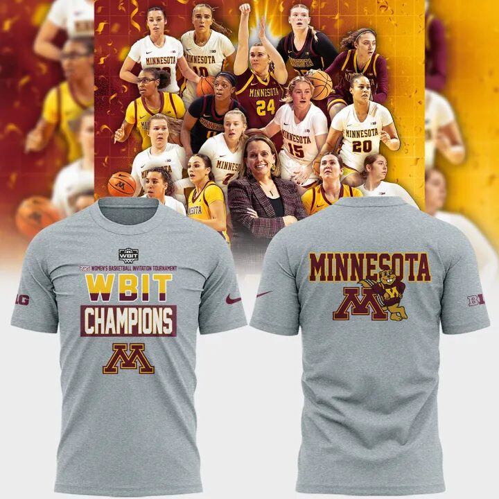 Minnesota Women's Basketball X 2025 Wbit Champions T-Shirt Top Gifts For Basketball Players