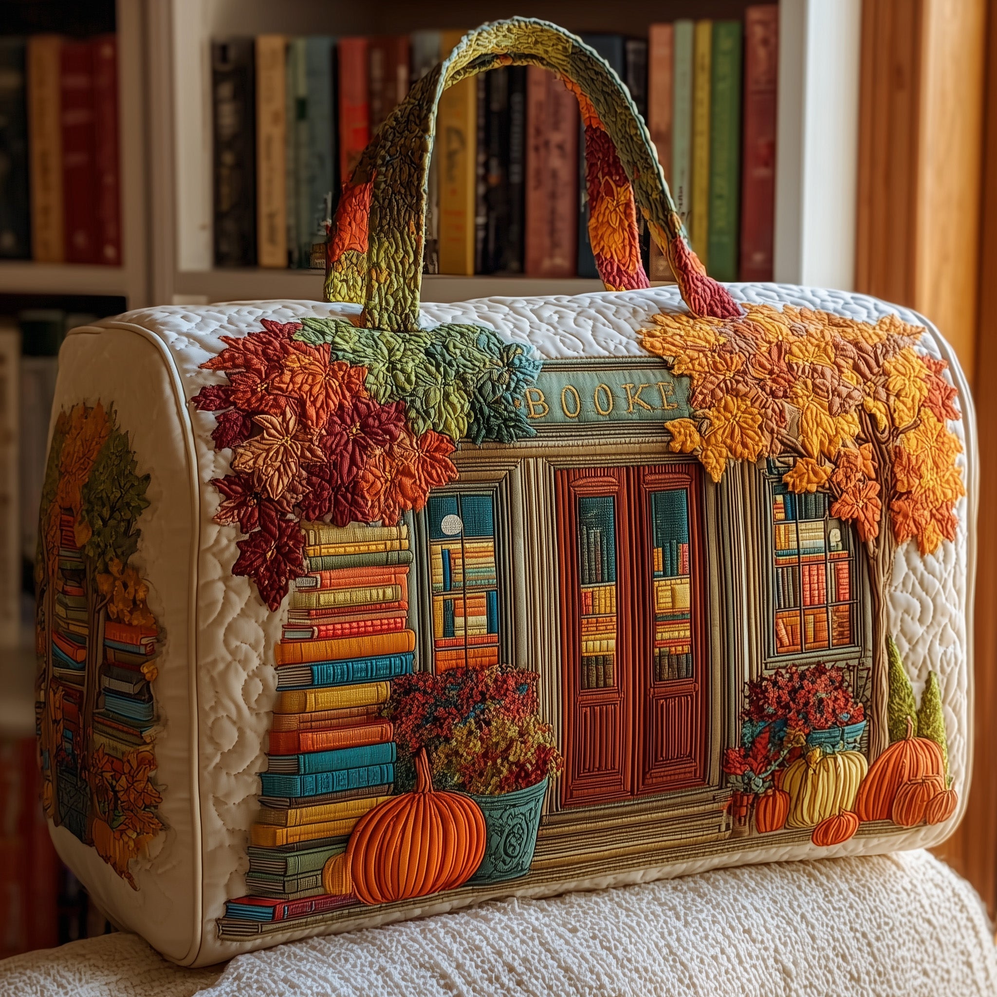 Miracle Bookshop Quilted Duffle Bag For School And Gym