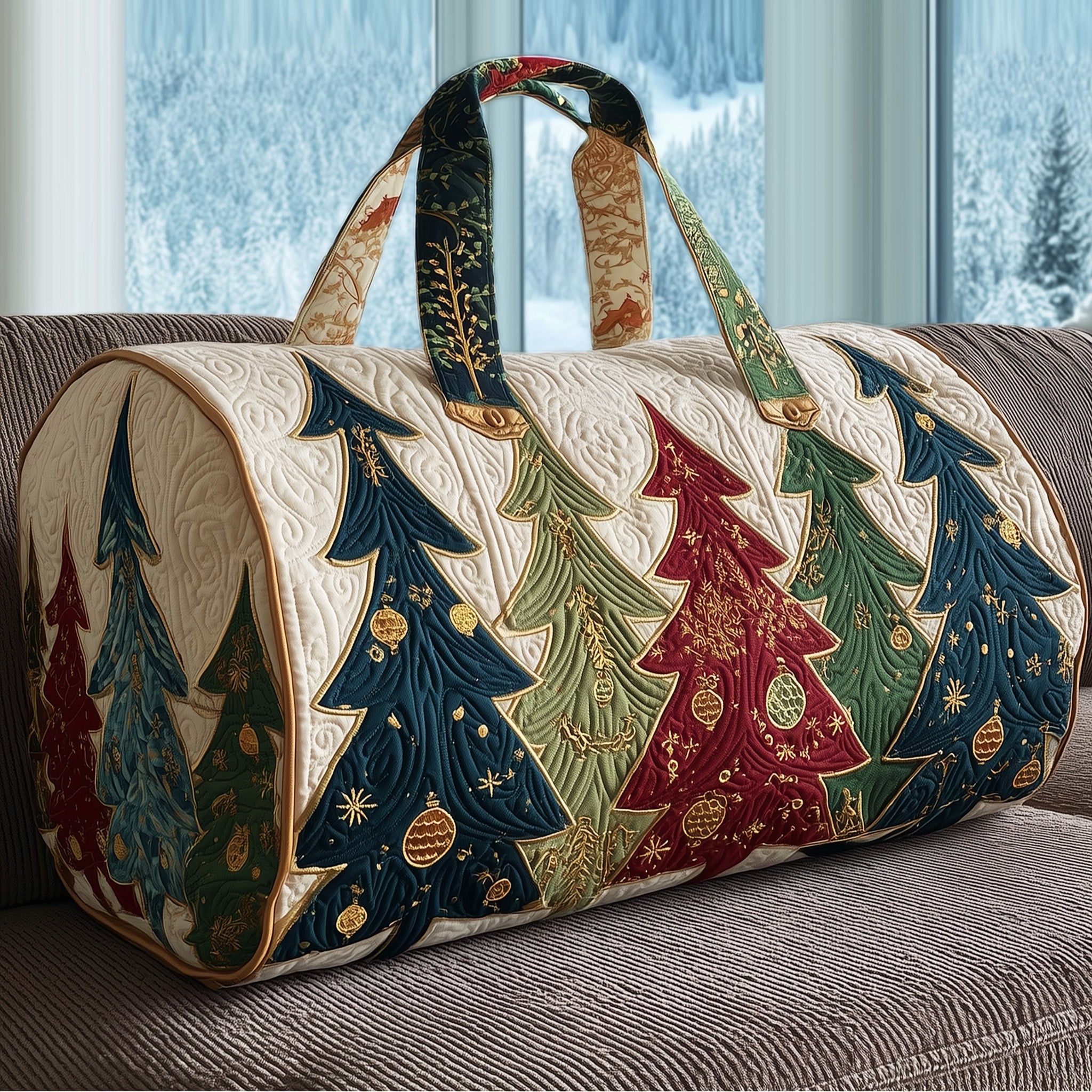 Miracle Land Quilted Duffle Bag For Office And Campus