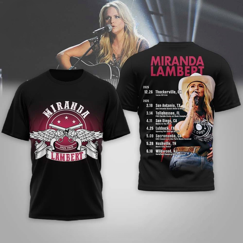 Miranda Lambert 2026 Tour T-Shirt Miranda Lambert Merch Gift For Basketball Lover