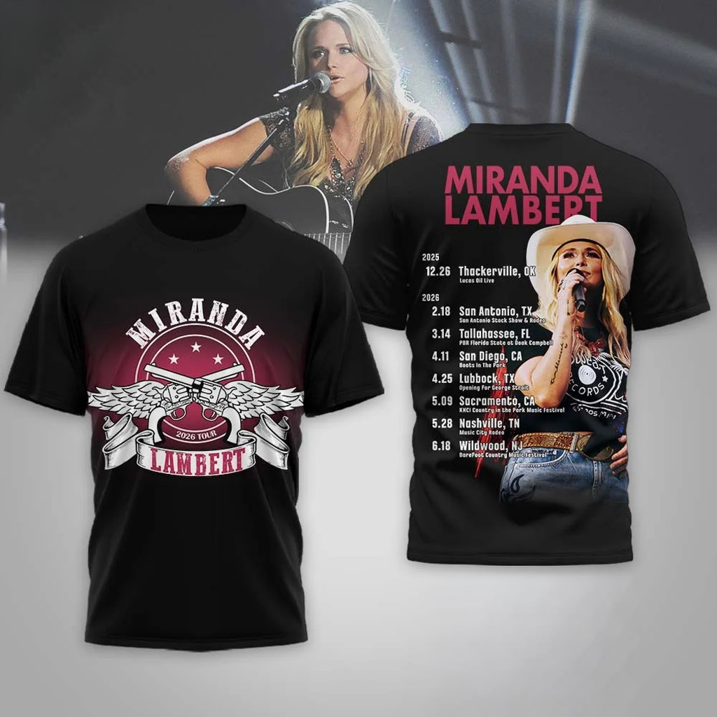 Miranda Lambert 2026 Tour T-Shirt Miranda Lambert Merch Gifts For Music Fans