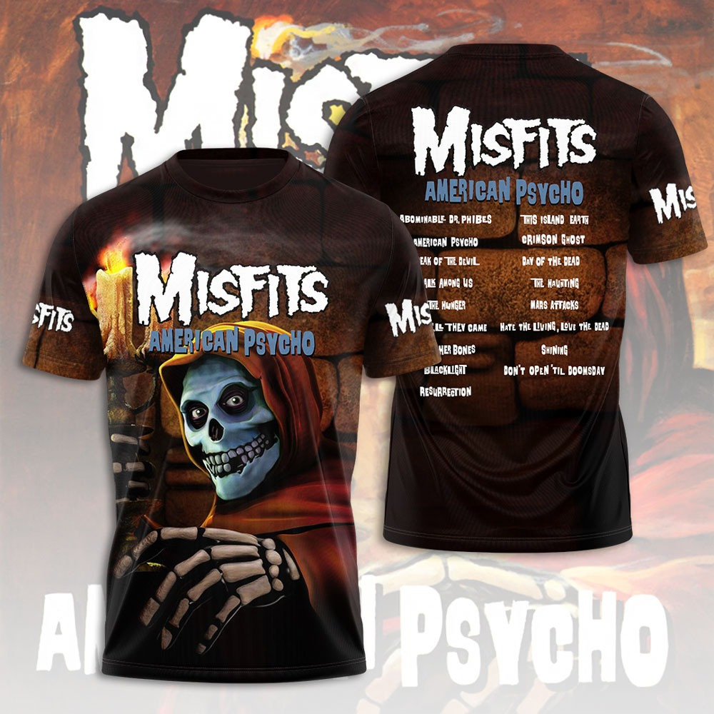 Misfits Band America Psycho 2025 T-Shirt Gifts For Music Fans