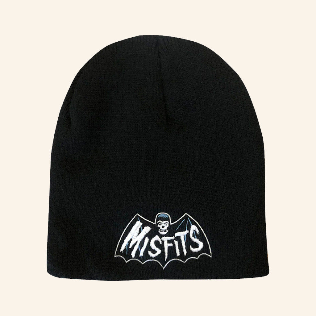 Misfits Merch Bat Fiend Beanie Embroidered Gift Ideas For Rock Fans Misfits Merch Bat Fiend Beanie Embroidered Gift Ideas For Rock Fans