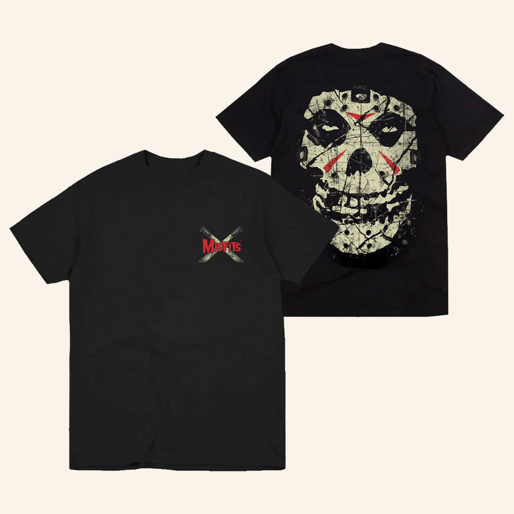 Misfits Merch Crystal Lake Fiend Machete Black T-Shirt Best Gifts For Rock Fans Misfits Merch Crystal Lake Fiend Machete Black T-Shirt Best Gifts For Rock Fans