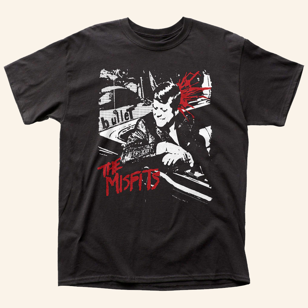 Misfits Merch Misfits Bullet Black T-Shirt Christmas Gifts For Rock Fans Misfits Merch Misfits Bullet Black T-Shirt Christmas Gifts For Rock Fans