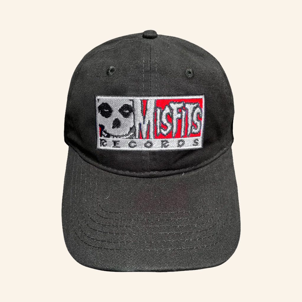 Misfits Merch MR Logo Embroidered Snapback Hat Misfits Records Hat Gifts For Dad