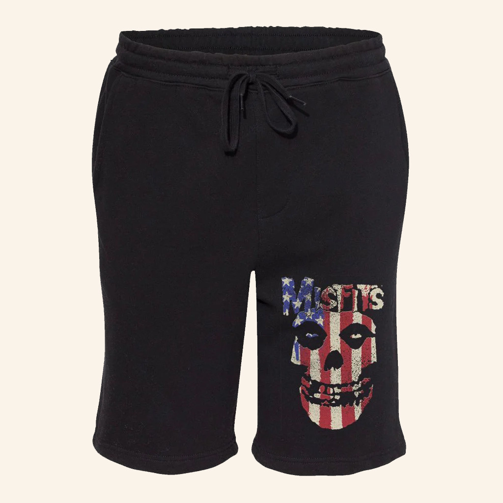Misfits Merch Star And Stripes Fiend Skull Black Shorts Good Gifts For Boyfriend Misfits Merch Star And Stripes Fiend Skull Black Shorts Good Gifts For Boyfriend