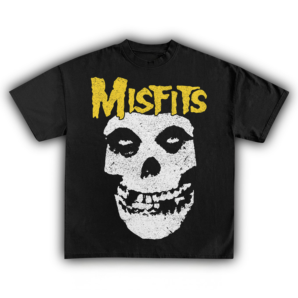 Misfits Vintage Black T-Shirt Misfits Merch Music Lover Gift Ideas For Him