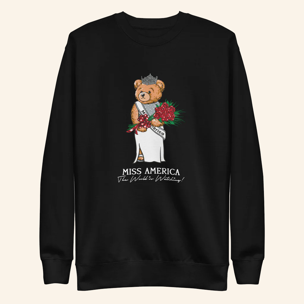 Miss America Merch Abbie Bear Sweatshirt Birthday Ideas For Best Friend