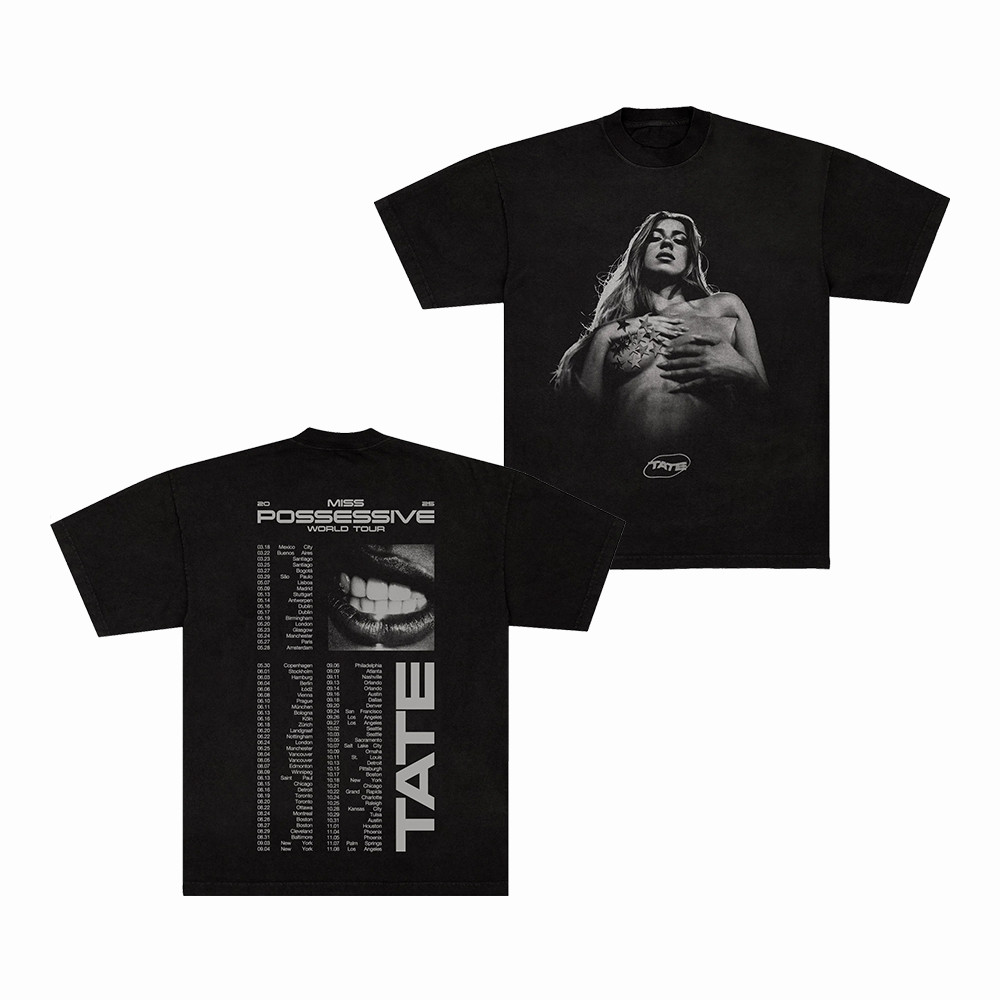Miss Possessive World Tour T-Shirt Tate Mcrae Merch Gift Ideas For Her