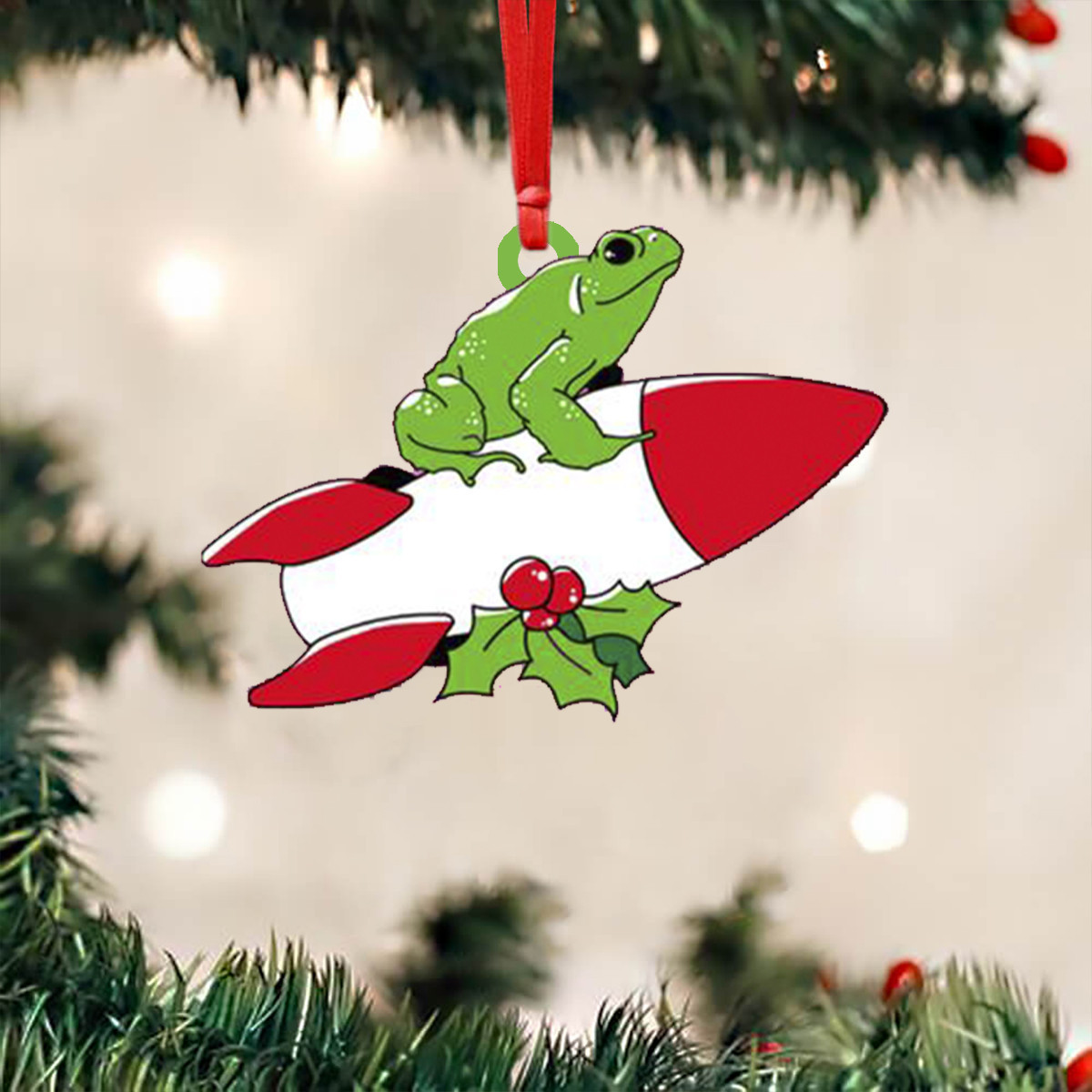 Missile Toad Christmas Ornament Meme Missletoad Ornament Hanging Xmas Tree