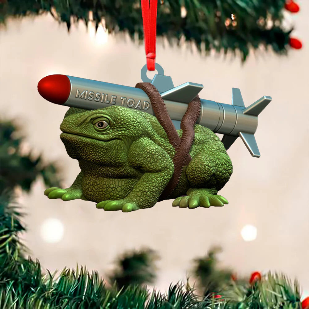 Missile Toad Meme Christmas Ornament Xmas Tree Decor Christmas Gifts For Veterans