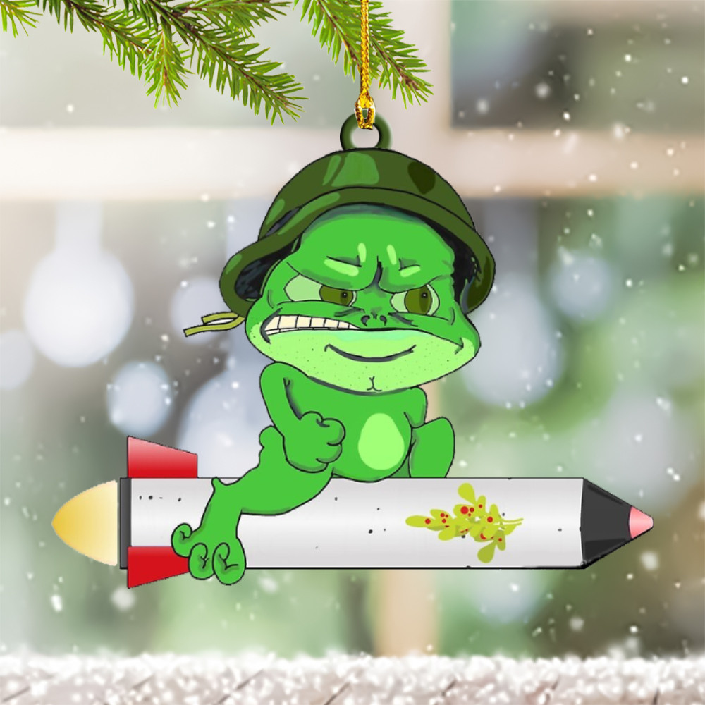 Missile Toad Ornament 2024 Funny Christmas Ornaments Hanging Decorations