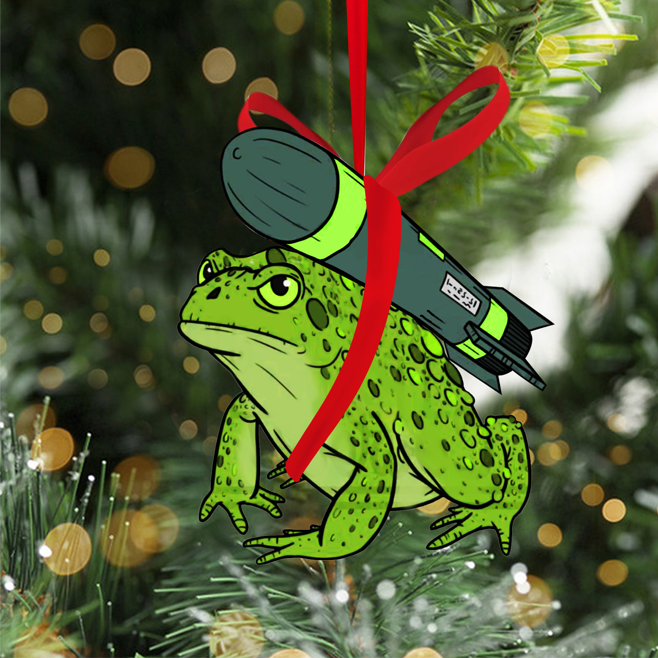 Missile Toad Ornament Christmas Tree Hanging Xmas Gifts 2024