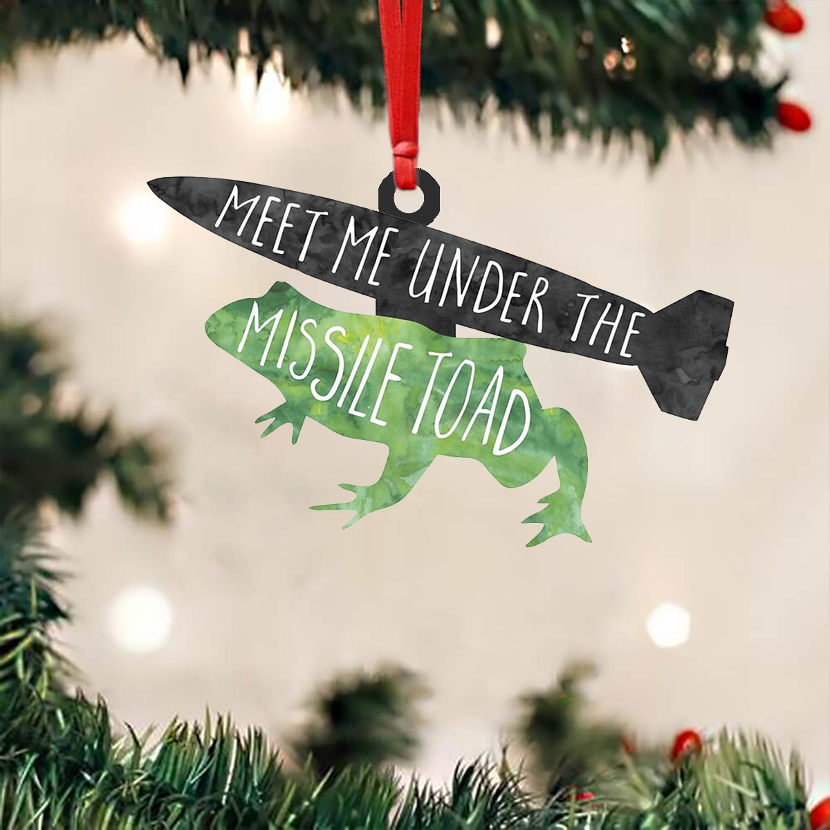 Missile Toad Ornament Meet Me Under The Missile Toad Christmas Tree Hanger Ornament
