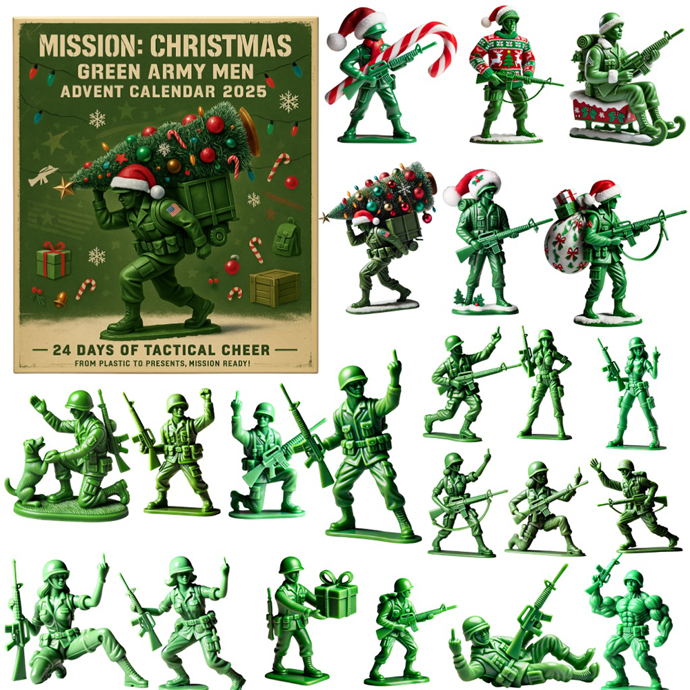 Mission Christmas Green Army Men Advent Calendar Christmas Countdown Gifts For Retired Military