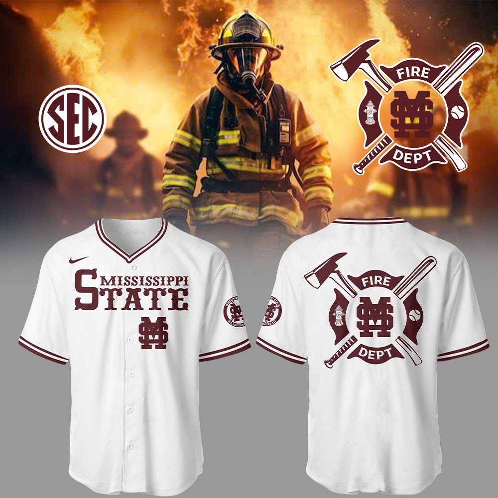 Mississippi Baseball x Firefighter Appreciation Night Jersey Gifts For Baseball Players