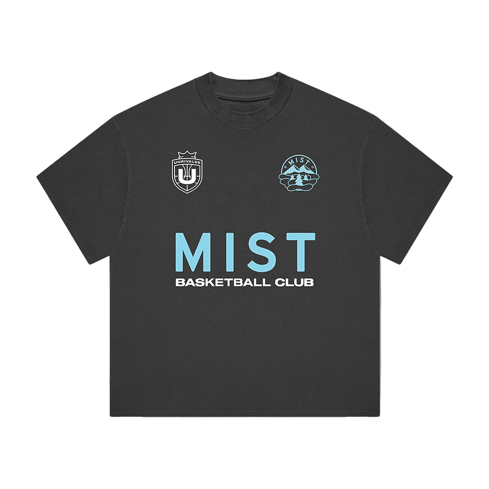 Mist Basketball Club T-Shirt Vintage Black Unrivaled Basketball Merch Sports Fan Apparel
