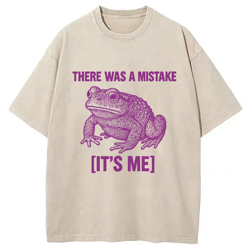 Mistake Frog Washed T-Shirt Trendy Aesthetic Graphic Apparel Gifts For Best Friend