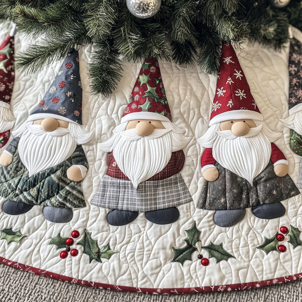 Mistletoe Mates Quilted Christmas Tree Skirt Festive Christmas Home Styling Festive Tree Base Cover