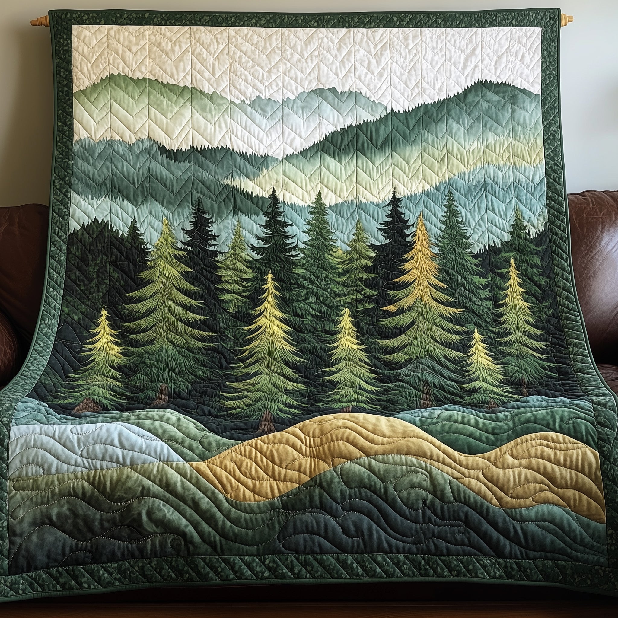 Misty Forest Quilted Blanket Cute Cozy BlanketGifts For My Daughter