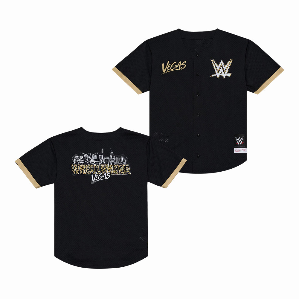 Mitchell & Ness WrestleMania Batting Practice Jersey WrestleMania Vegas Merch Cool Gift For Brothers