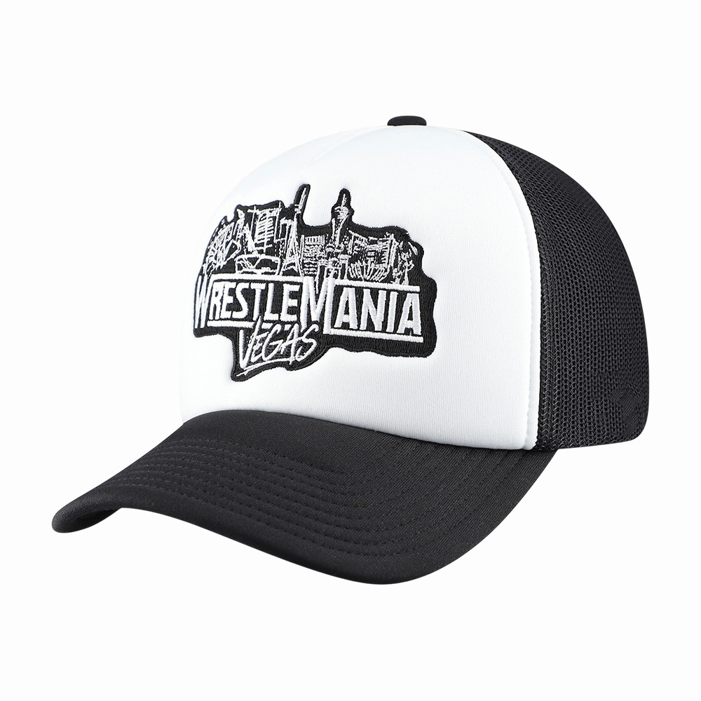 Mitchell & Ness WrestleMania Vegas Trucker Hat WrestleMania Vegas Trucker Cap WWE Lover Present Idea