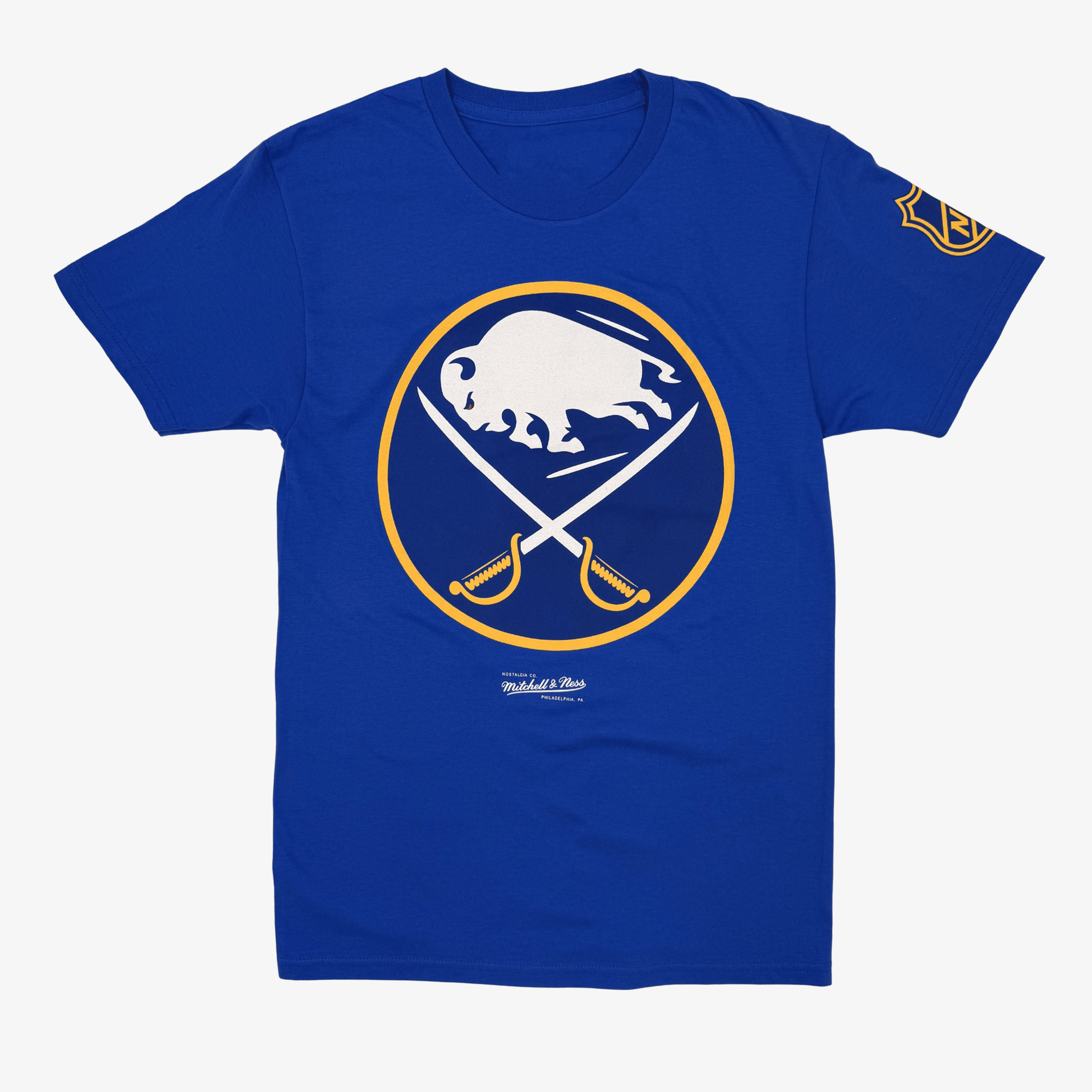 Mitchell And Ness Buffalo Sabres Primary Royal T-Shirt Sports Apparel Best Gifts For Hockey Fans