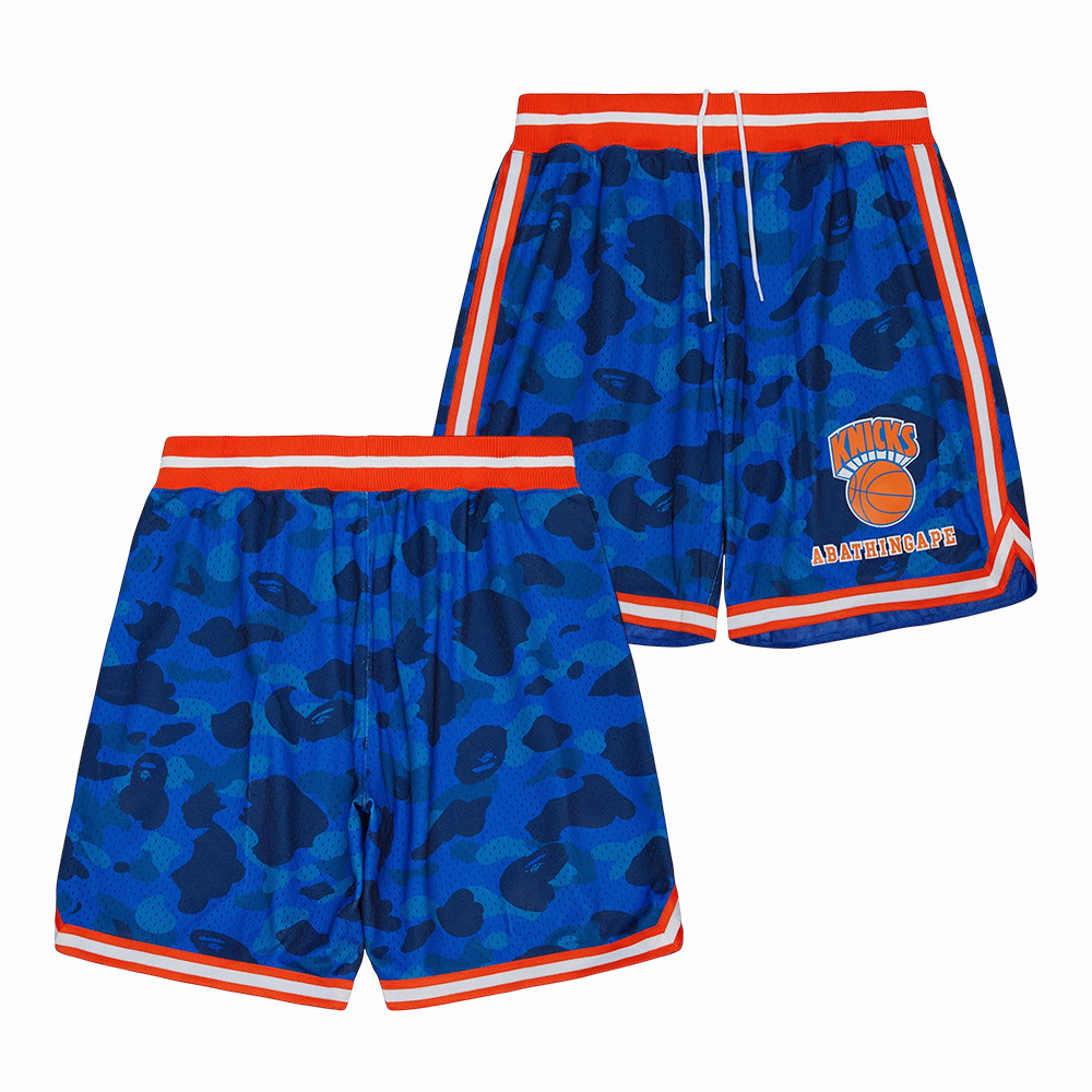 Mitchell And Ness Knicks x BAPE Basketball Shorts New York Knicks Playoffs 2026 Merch Fans Gift