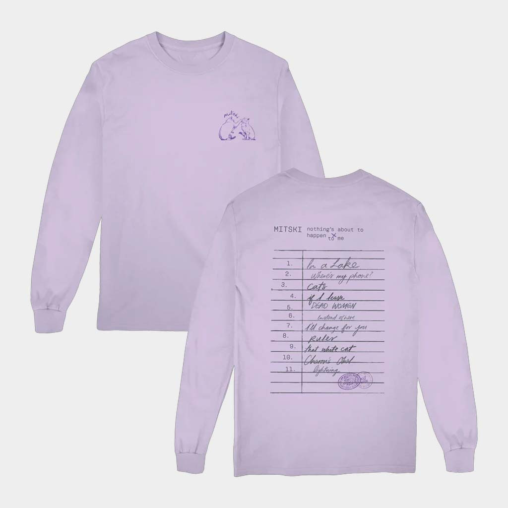 Mitski Merch Library Stamp Long Sleeve T-Shirt Mitski Shirt Gift Ideas For Sister
