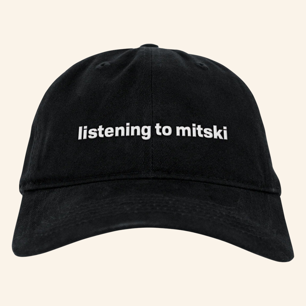 Mitski Merch Listening To Mitski Embroidered Hat Music Related Gifts For Guys Mitski Merch Listening To Mitski Embroidered Hat Music Related Gifts For Guys